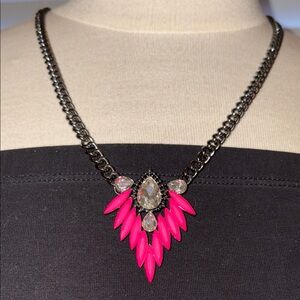 Cara New York Pink and brasstone Statement Necklace